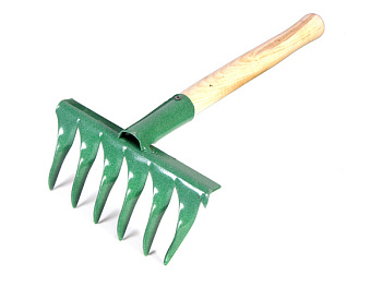 Грабли витые 6-ти зубые с деревянным черенком  ГВ-6 с чер