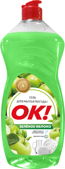 Гель для мытья посуды "ДЕНЕБ" Зелёное яблоко ОК! 800 г ОК002
