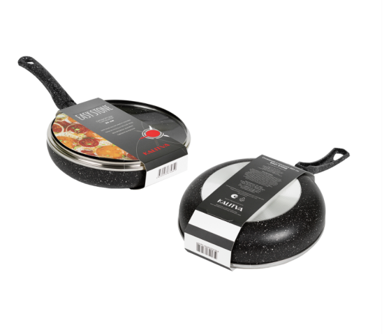 Сковорода 240 мм, 1 руч., ст/кр, а/п. Easy Stone. Алюминий марки А5 6824352