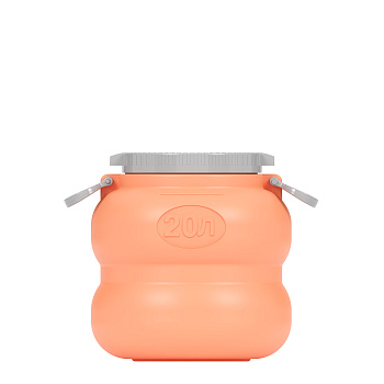 Канистра-Бочка "Байкал" (оранж.-серый) 20л  М7597