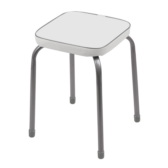 Табурет "Фабрик 3" без обода на 4-х опорах ТФ03 светло-серый