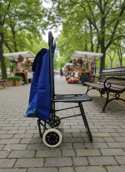 Сумка на колесах хозяйственная с сиденьем OLS-10873-3