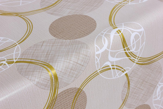 Клеенка 140см Полли Клубки бежевые ST5702-1