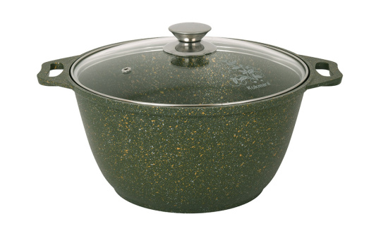Кастрюля 3л со стеклянной крышкой , АП линия "Trendy style" ( malachite) к31tsml Кастрюля 3л со стеклянной крышкой , АП линия "Trendy style" ( malachite) к31tsml