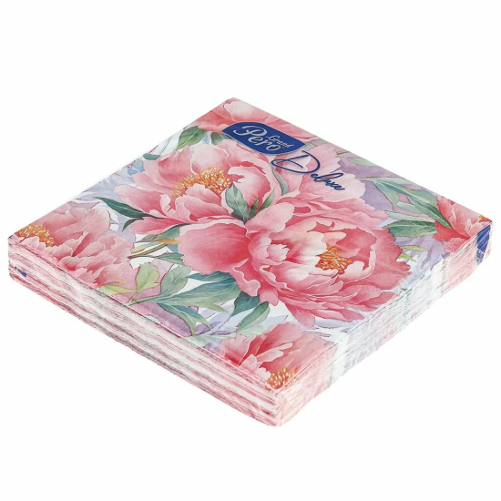 Салфетки GrandPero Deluxe 33х33 "Розовый туман" 3сл 20л, 12 в тр. уп. 2227