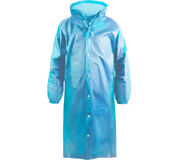 Дождевик-плащ голубой на кнопках 121 838 Дождевик-плащ голубой на кнопках 121 838