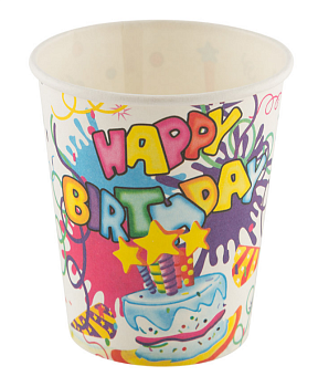 Набор бумажных стаканов "Happy Birthday" Волшебная страна 6 шт 007147 Набор бумажных стаканов "Happy Birthday" Волшебная страна 6 шт 007147