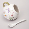 СОЛОНКА С ЛОЖКОЙ AGNESS "FLOWER STORY" 9,5*10 СМ 170 МЛ (КОР=48ШТ.) (358-2183)
