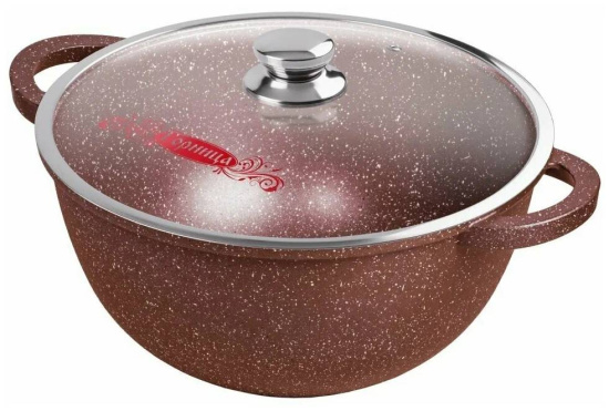 Казан 6л. 280/150 Шоколад лит/руч. с кр., кн4282аш