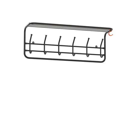 Вешалка с полкой 80см (7) черный