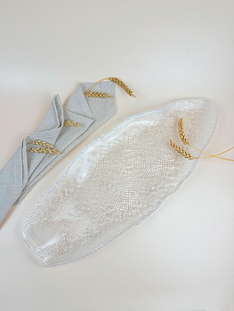 Овальное блюдо большое 53*21 см прозрачное IVV (реплика) OLS-8296.1