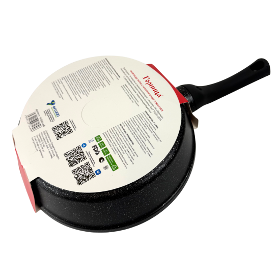 Сковорода 280мм Юбил. индукц. пласт/руч. без кр, Ис8281юб