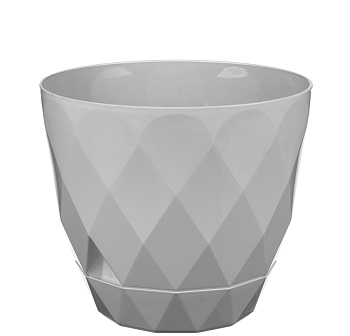 Горшок для цветов Laurel D145мм 1,3л с поддоном (серый) 221610835/03