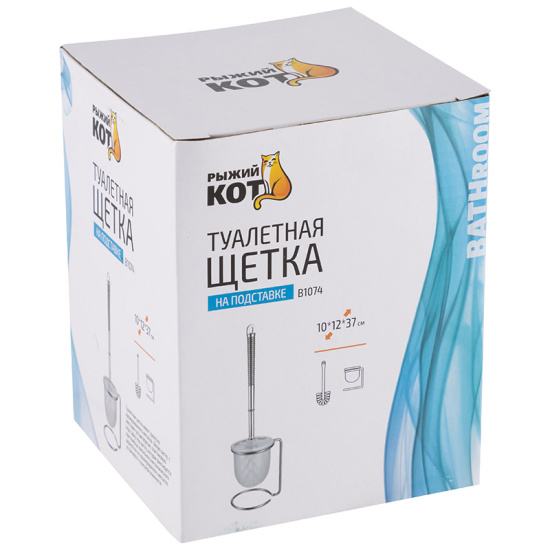 Туалетная щетка B1074 (хром.металл, пластик, на подставке) 312072