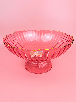 Фруктовница на ножке разборная (пластик) цвет микс OLS-033А-42