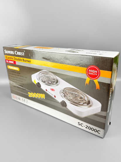 Плитка электрическая, 2 конфорки, спиральная 1500Вт SC-2000C OLS-HC-28