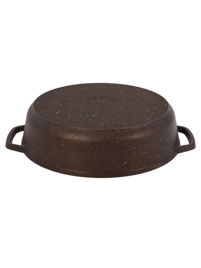 Сотейник 320/85 мм со стекл. крышкой АП (кофейный мрамор) смк3281а Сотейник 320/85 мм со стекл. крышкой АП (кофейный мрамор) смк3281а