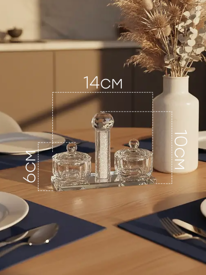 Солонки на подставке белые OLS-6797-11