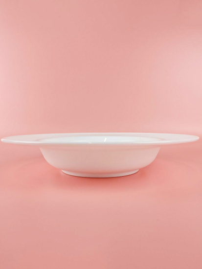 Тарелка суповая Lavenir HoReCa "Stripes" 23,5 см, 9.5" OUSTP-95 WHITE стеклокерамика 106337