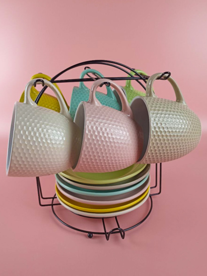 Сервиз на м/подст. (12пр.) Lavenir "Соты" 250 мл, 8,5 см, 19087 керамика 75174