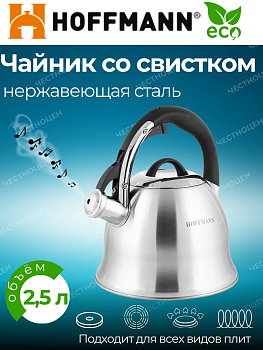 Чайник для плиты со свистком 2,5л НМ 55143 