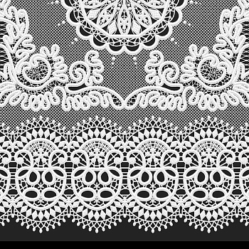 Клеенка столовая ПВХ  "Муза" 1,32х22м - Вышивка 027-white,,