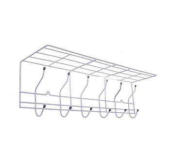 Вешалка 6-ти крючковая с шариками с полкой