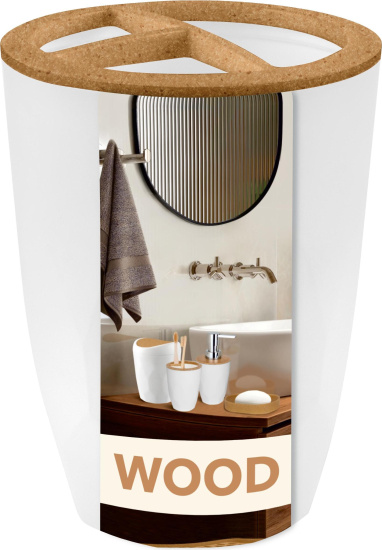 Стакан для зубных щеток Keeplex Wood KL500510624 Стакан для зубных щеток Keeplex Wood KL500510624