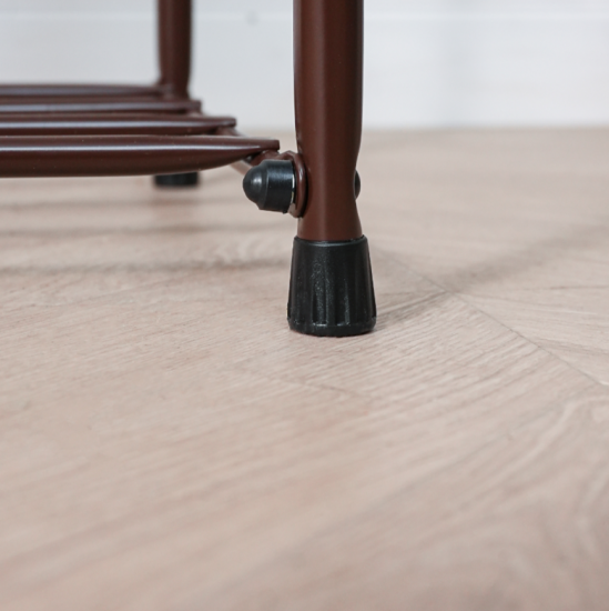 Подставка для обуви "Альфа 23" с сиденьем (Коричневый)(3-х полочная,60см)