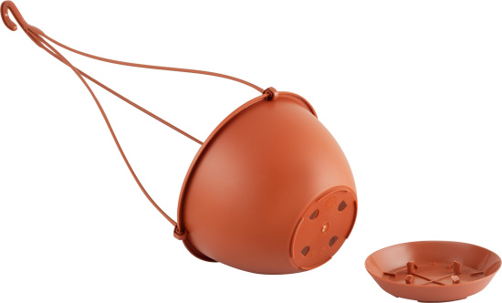 Горшок подвесной c фиксируемым поддоном InGreen Афина 1,5 Л, терракотовый IG146010031