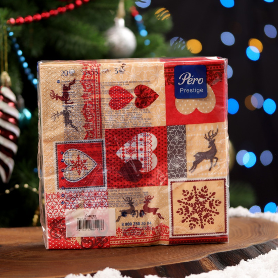 Салфетки Pero Prestige 33*33 "Счастье" 3сл 20л (1138)