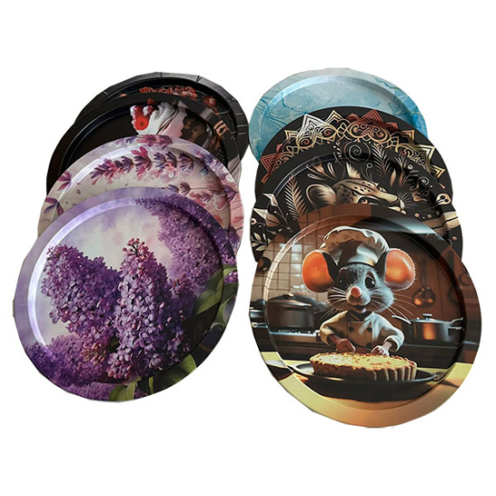 Поднос сервировочный жестяной "Лео" 310*310*17мм ID10092