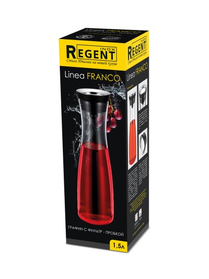 Графин с фильтр-пробкой 1,5л Linea Franco 93-FR-BR-01-1500