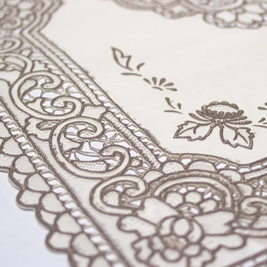 Салфетка Ажурная Arabesque прям. 40х84см темн. беж. (рулон 25шт) 1760