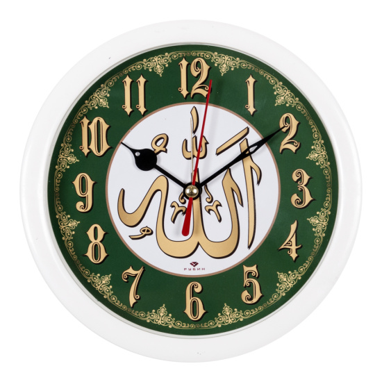 В4-014 Будильник кварц d=15см корпус белый "Молитва" "Рубин"