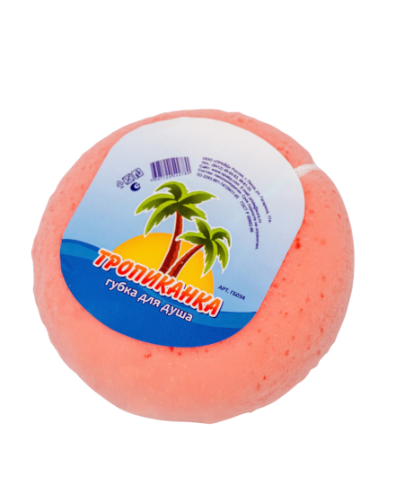 Губка банная "Тропикана" гб034 (уп.40шт)