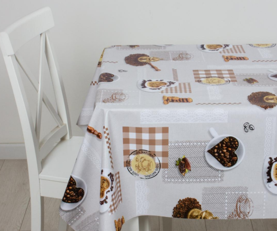 Клеёнка Алегра, 140 см, SR5954-1, Любимый кофе