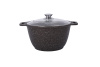 Кастрюля 3,0л со стекл. кр. АП (кофейный мрамор) кмк32а