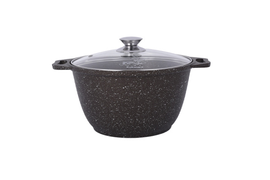 Кастрюля 3,0л со стекл. кр. АП (кофейный мрамор) кмк32а