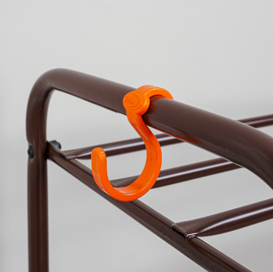 Подставка для обуви "Альфа 23" с сиденьем (Коричневый)(3-х полочная,60см)