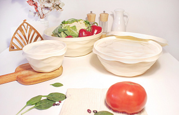 Салатник "Modena" 2,5л с крышкой (светло-бежевый) 221112625/01