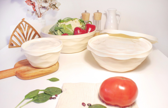 Салатник "Modena" 2,5л с крышкой (светло-бежевый) 221112625/01