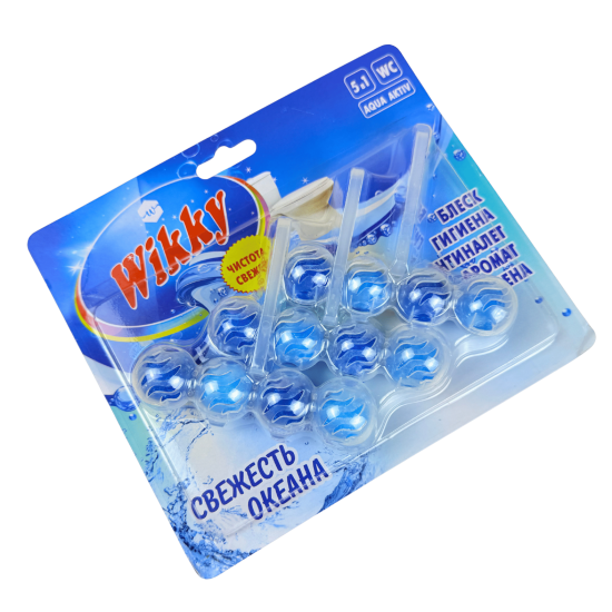 Блок подвесной для унитаза Wikky 3шт Свежесть океана