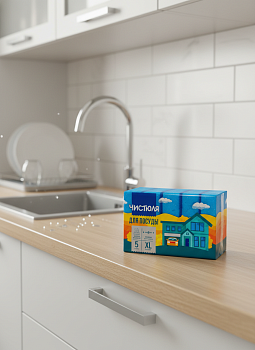 Губка для мытья посуды ЧИСТЮЛЯ 5XL с абразивом 5шт 100*70*31 П0311