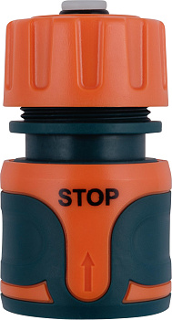 Коннектор IN GREEN GARDEN быстросъемный с аквастопом для шланга 1/2 SOFTEL GG556212055