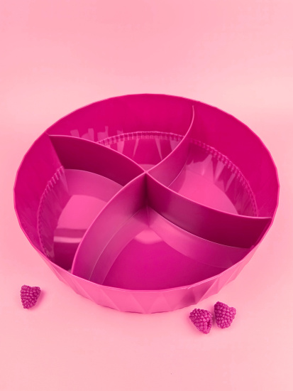 Менажница с крышкой 25см (пластик) цвет микс OLS-033А-9