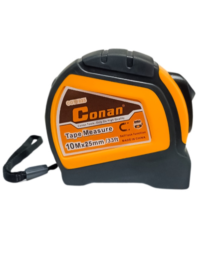 Рулетка Conan 10м*25мм метрическая, магнитная COT1025 OLS-778-39