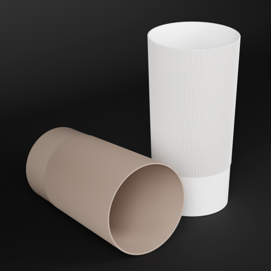 Ваза под срезку "Версаль" Д200мм, В400мм (белый) М8967