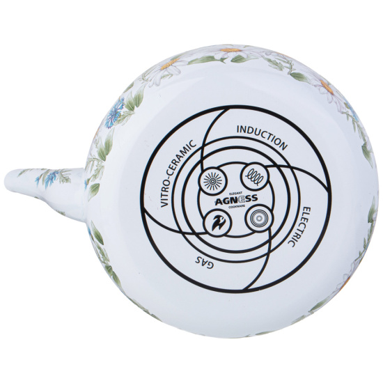 ЧАЙНИК AGNESS  ЭМАЛИРОВАННЫЙ СЕРИЯ "SENTIMENT", 2,5 Л (934-636)