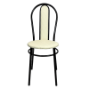 Стул "Венский" к\з стег.Крем н.черный